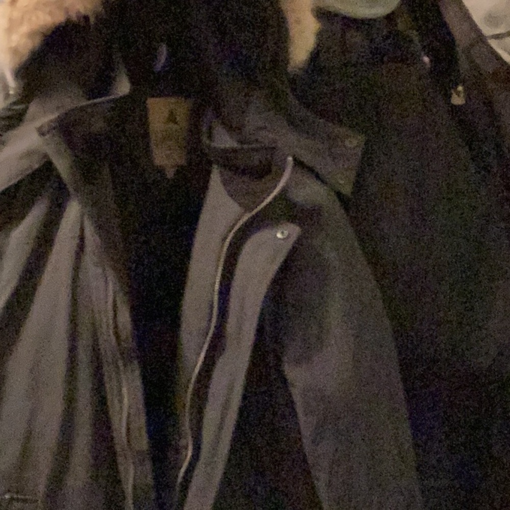 Men's Gray Fur-Trimmed Winter Jacket #83 X-LARGE original $499.00 now$250 - Picture 4 of 5